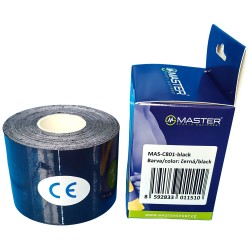 Taśma kinezjologiczna MASTER 5 cm x 5 m - czarna